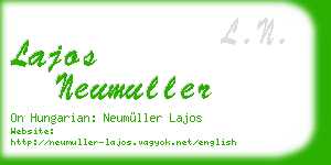lajos neumuller business card